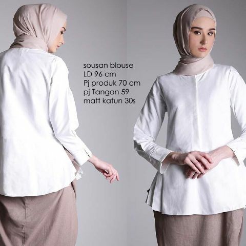 011 SOUSAN Blouse Pakaian Wanita Dewasa  Gaya Kekinian Baru Murah Grosir Tanah Abang