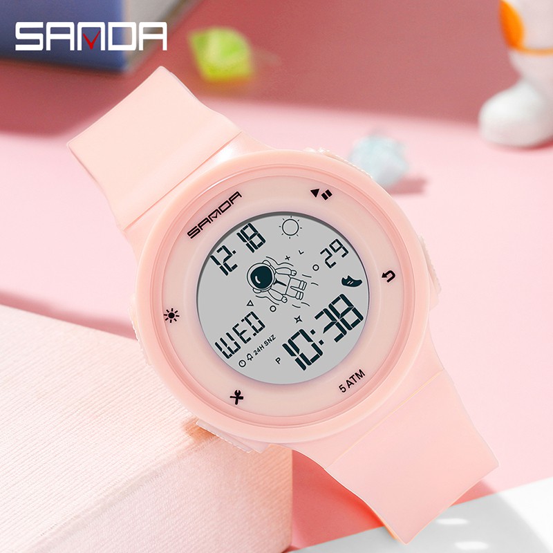 SANDA 2121 Jam Tangan Wanita Pria Digital Tali Rubber Shockproof Anti Air WATCHKITE WKOS