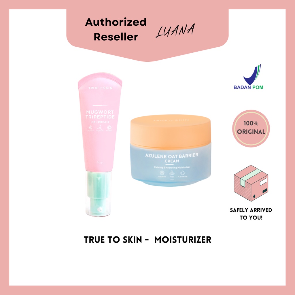 Jual True To Skin Mugwort Tripeptide Moisturizer Gel Cream Azulene Oat Barrier Cream Indonesia