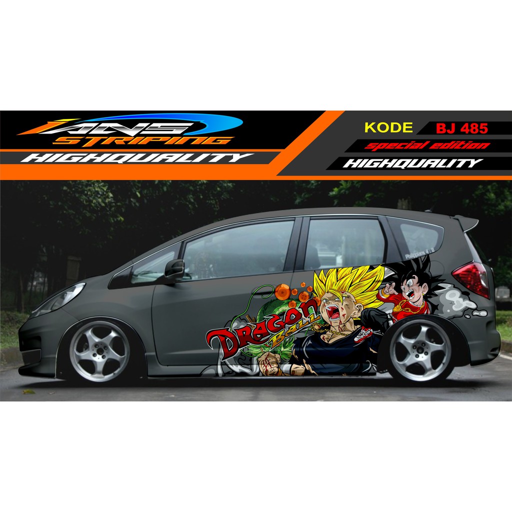 STICKER DECAL MOBIL JAZZ, BRIO, AGYA, SIGRA / VARIASI STICKER MOBIL / STIKER MOBIL DRAGONBALL