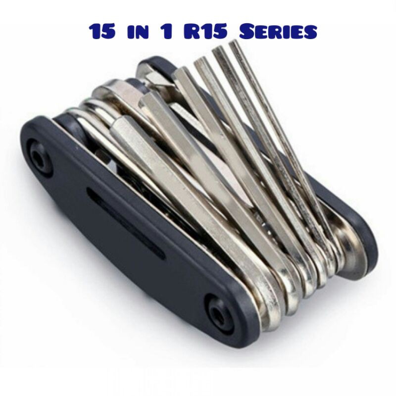 Kunci Multifungsi L Rantai Sepeda 11 in 1 T25 Set Swiss Army&amp; 15 in 1 EDC Repair Tool Obeng Plus Min