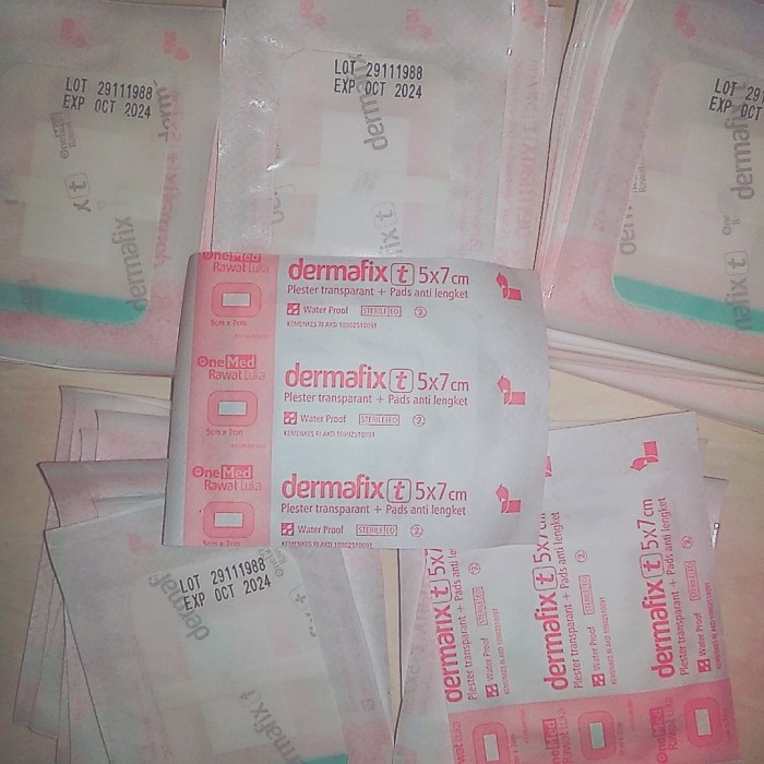 1 lembar - Dermafix 5x7 cm Plester transparan