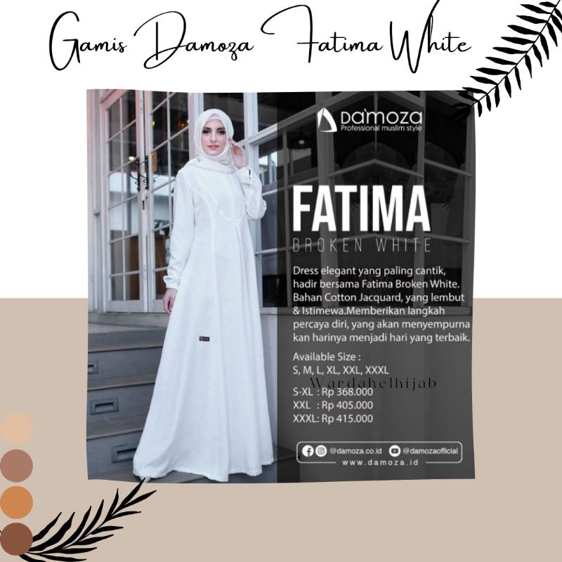 MUTIF GAMIS FATIMA BROKEN WHITE | DAMOZA FATIMA BROKEN WHITE TERBARU 2022