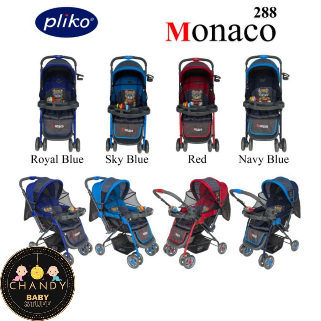 STROLLER BABY PLIKO MONACO 288 BISA HADAP DUA ARAH