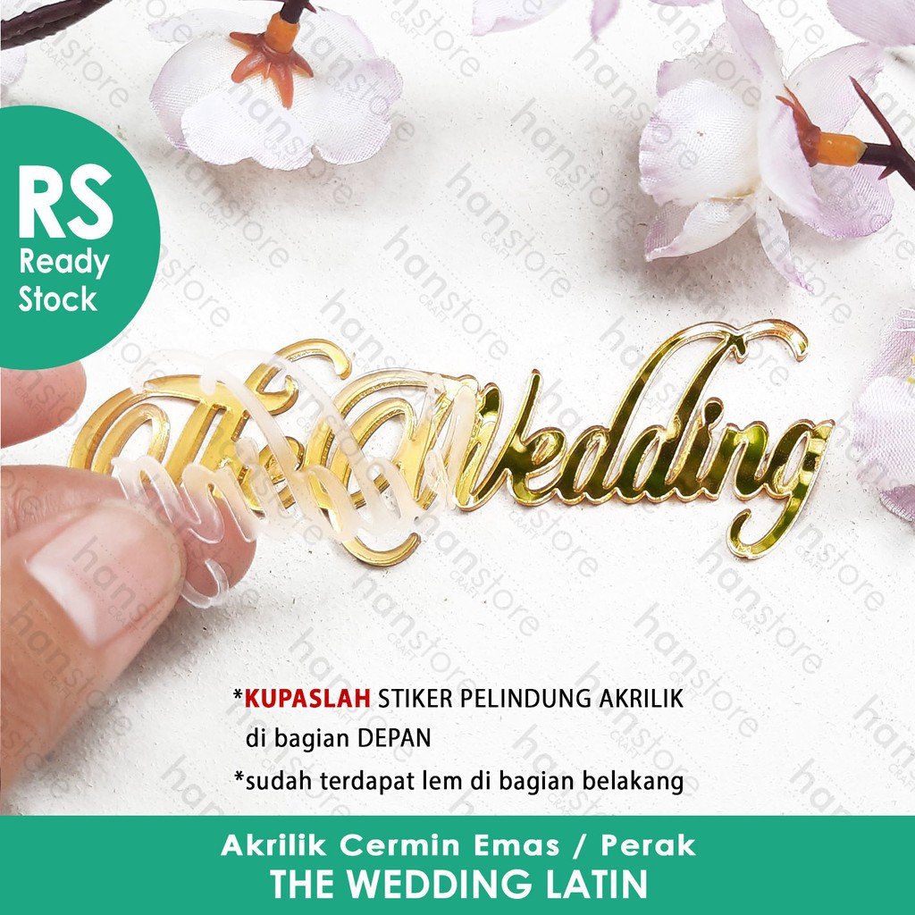 RS 10 x 2,5 cm The Wedding Latin Emas / Perak