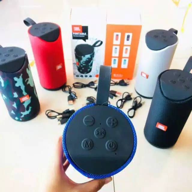 Termurah MEDAN Bluetooth Speaker EXtreme JBL Army Bass 5.0 USB Microsd aux karaoke Soundcard V8 Hanaiso