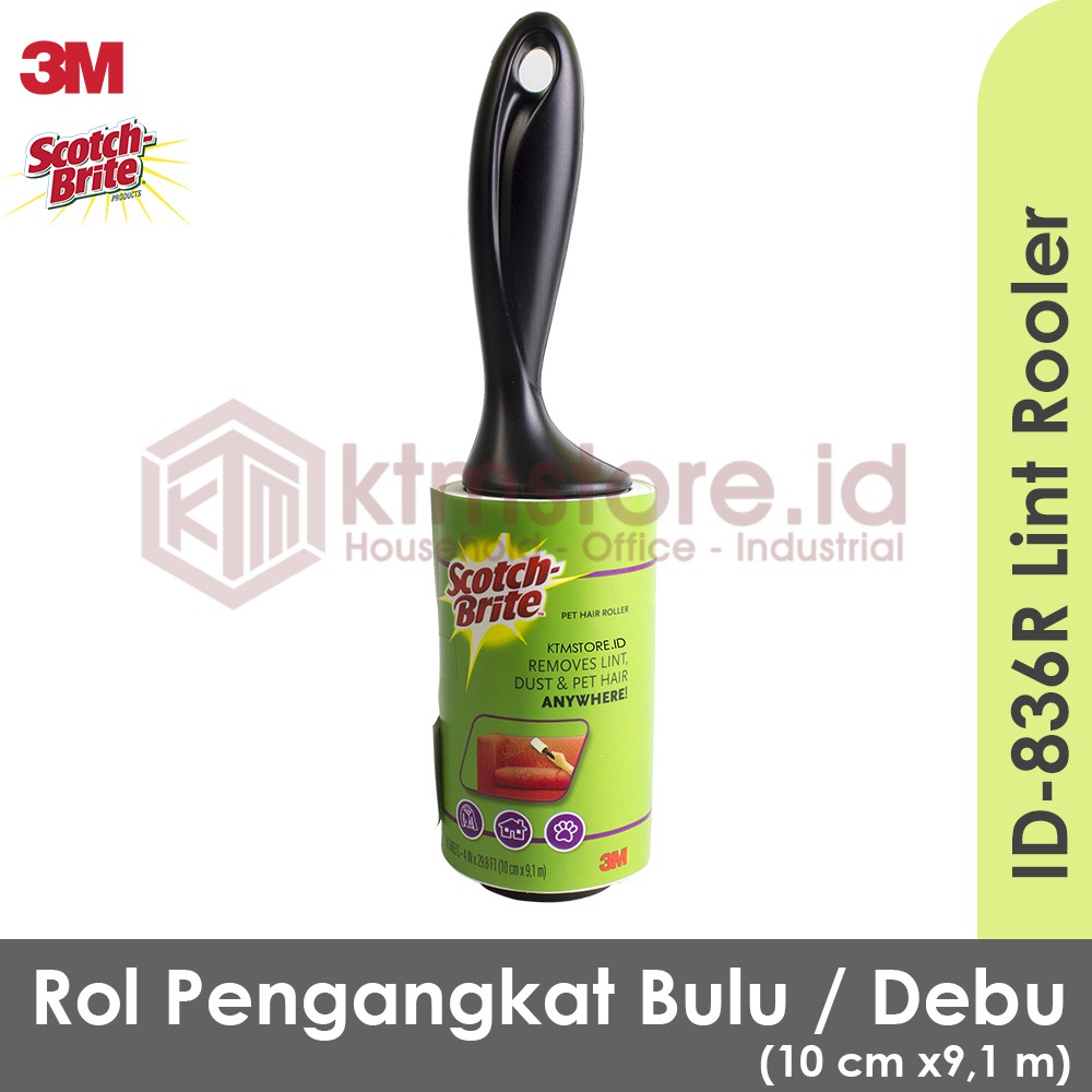 Ktmstore 3M Scotch Brite Lint Roller, Pet Hair Roller, Rol Pengangkat Bulu