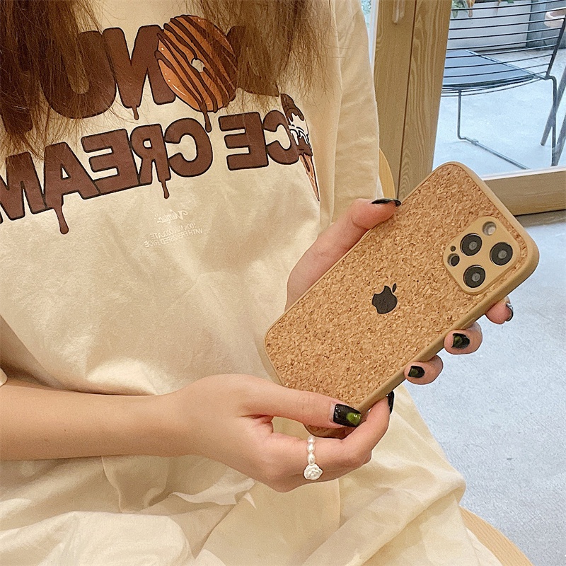 IPHONE Case logo Serat Kayu Iphone14 13 11 12 Mini Pro Max Kualitas Tinggi6 6S SE 2020 6 7 8 plus x XR XS Max x fall proof case