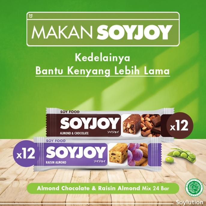 

SOYJOY ALMOND CHOCOLATE + RAISIN ALMOND Isi 24 Bar