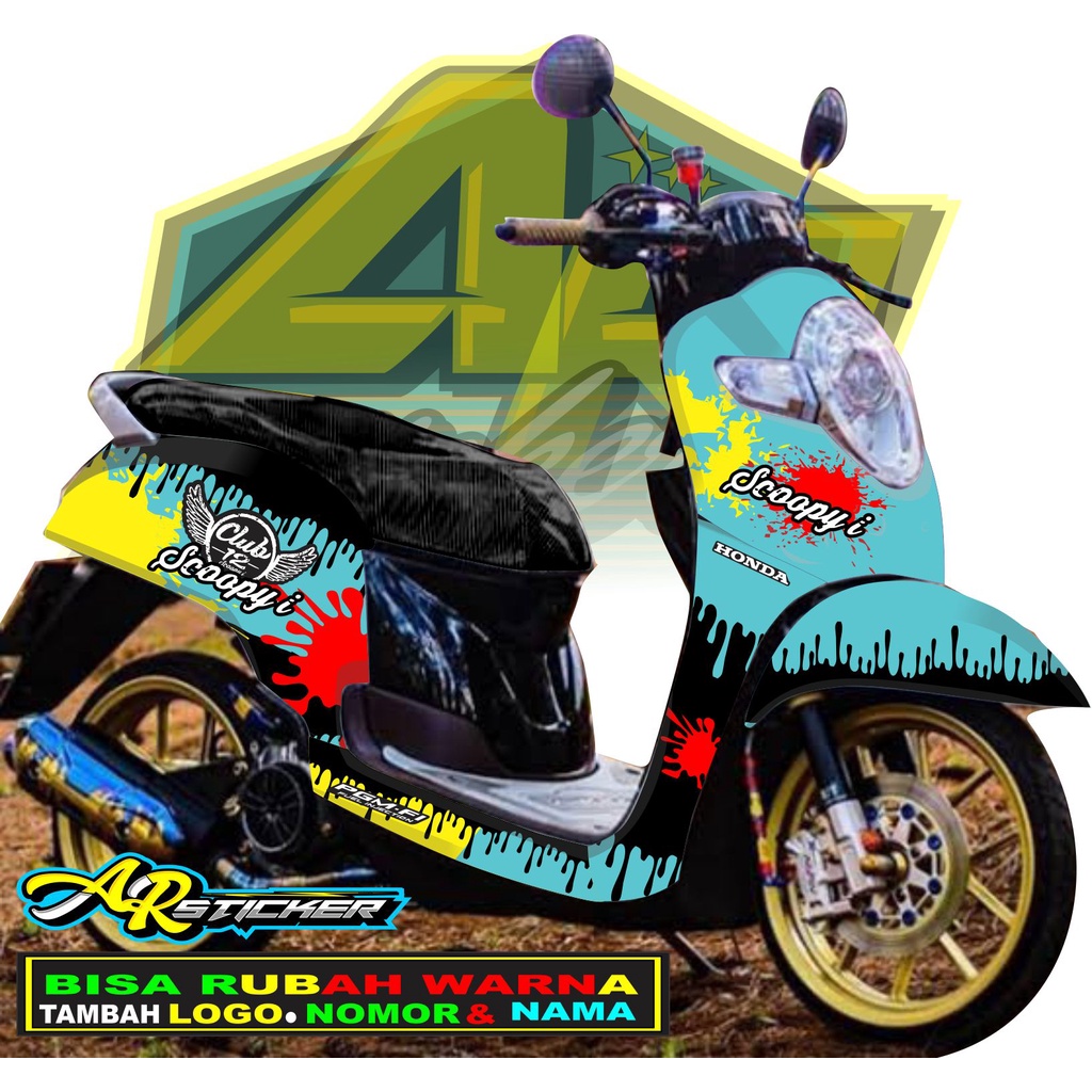 Decal scoopy Decal Scoopy full body Full Blok Decal Scopy Dekal New Fi 2017 2018 2019 2020 DC HITAM