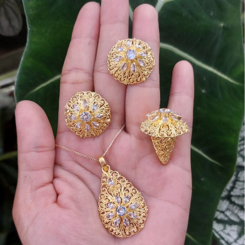 Set Perhiasan Kalung Alpaka Bali