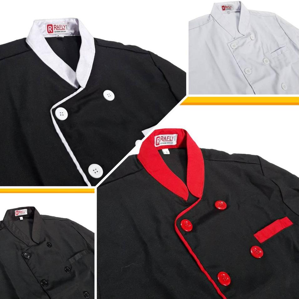 Super Promo Baju Chef - Baju Koki - Baju Koki Lengan Pendek - Baju Koki Pria/Wanita - Seragam Koki /