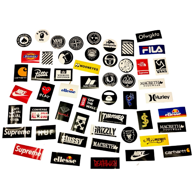 Sticker Brand Anti Air Bahan Graftac 3 (BEBAS PILIH MOTIF)