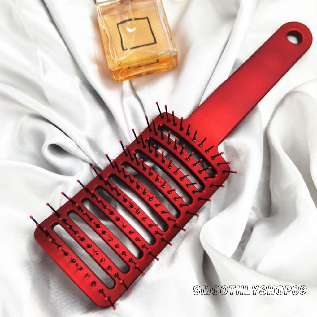 Hair Brush / Sisir Rambut Bentuk Kotak dengan Gagang Bulat Magnet dan Sisir Rambut Bentuk Kotak dengan Gagang Gepeng - FBS750/YBS650