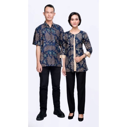 Batik Cauple /Sarimbit Blus (Atasan) Athira Biru