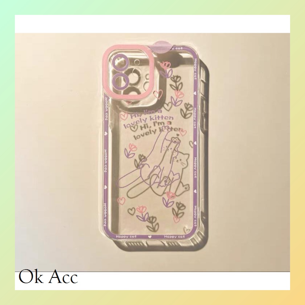 FH23 Casing Silikon Cat for Iphone 7 8 7+ 8+ X Xs Xr Max 11 12 13 Pro Max