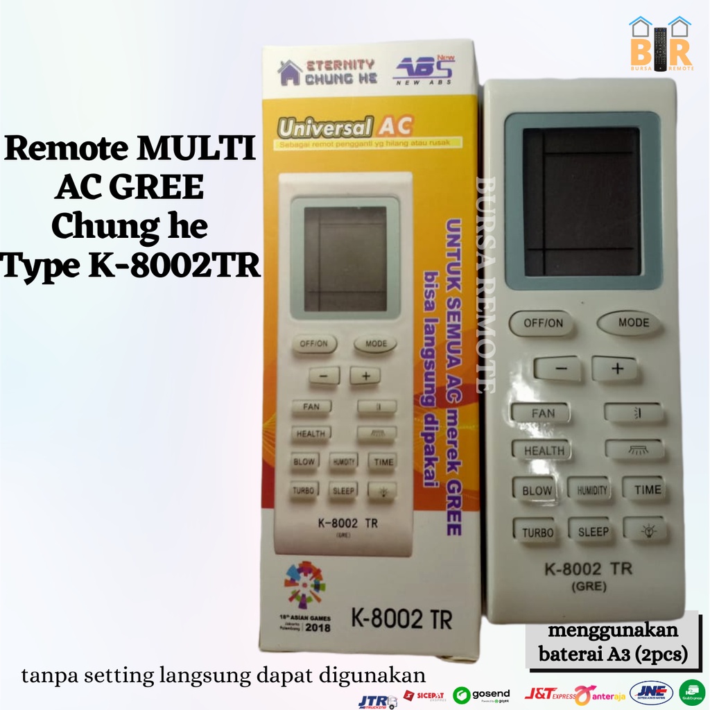 REMOT / REMOTE AC Multi GREE Type 8002- ECERAN Dan GROSIR