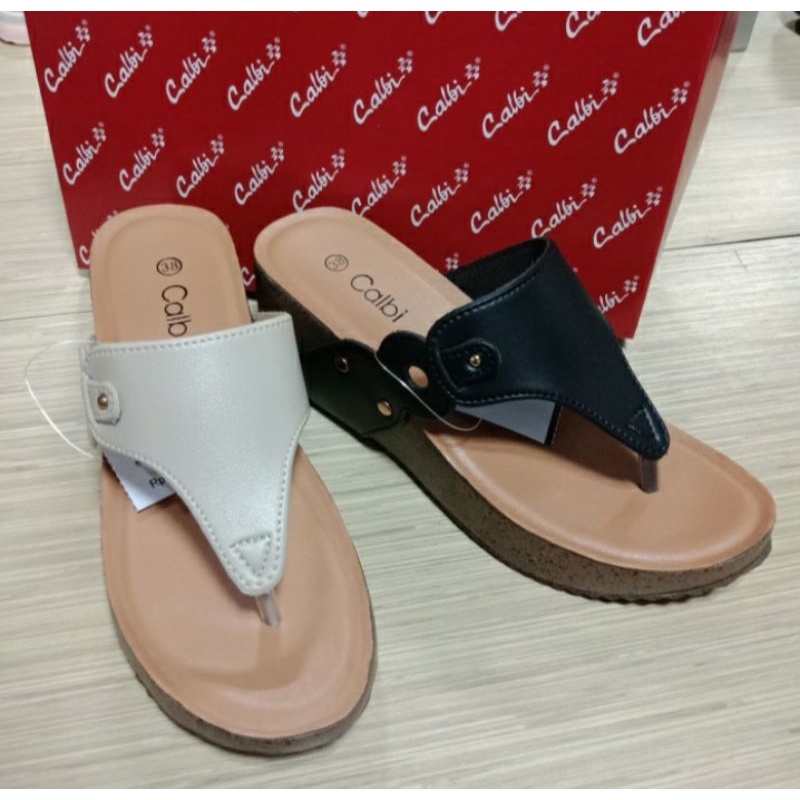 Sendal wanita wedges DJ 297 Merk Calbi ori