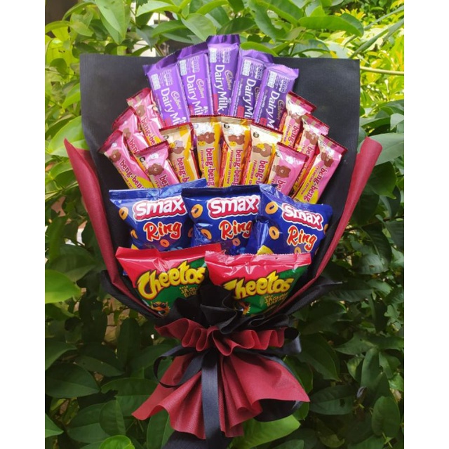 Jual (B) Buket PREMIUM BIG COKLAT MEWAH/paket/bingkisan Snack Ulang ...