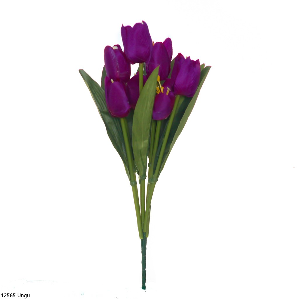 Bunga Plastik Tulip 1256-Ungu