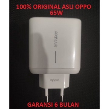 OPPO Adaptor Charger 65W Super VOOC Original Reno7 Reno6 Reno5 Reno4