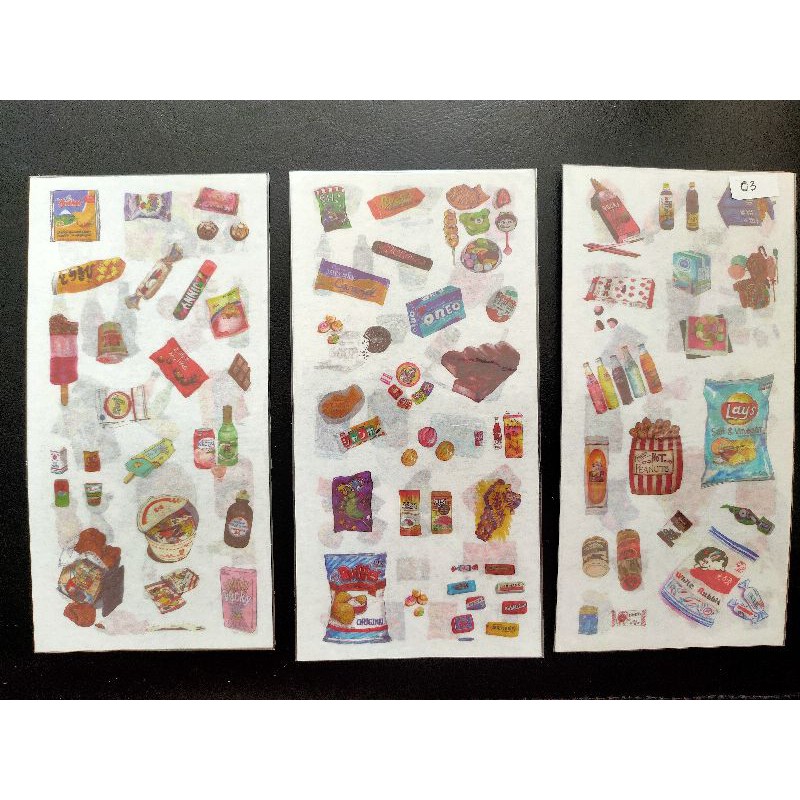 

stiker lembar snack