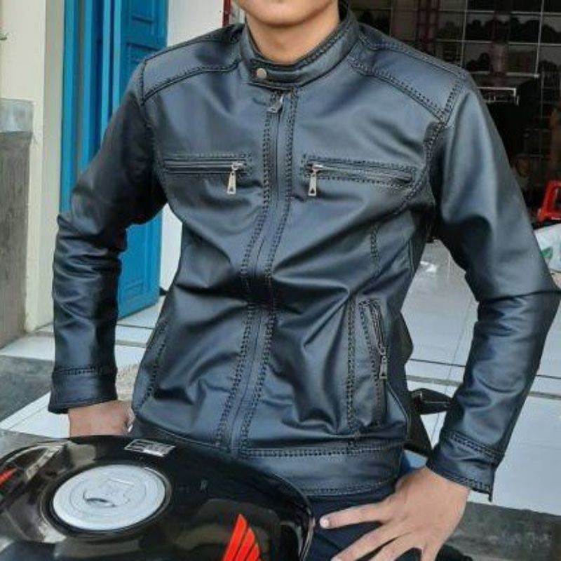 jaket sulam kulit asli