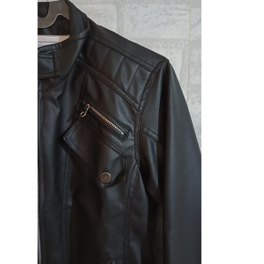 BIG Promo MZAIDAN Jaket Semi Kulit Wanita/Cewe korea Terbaru