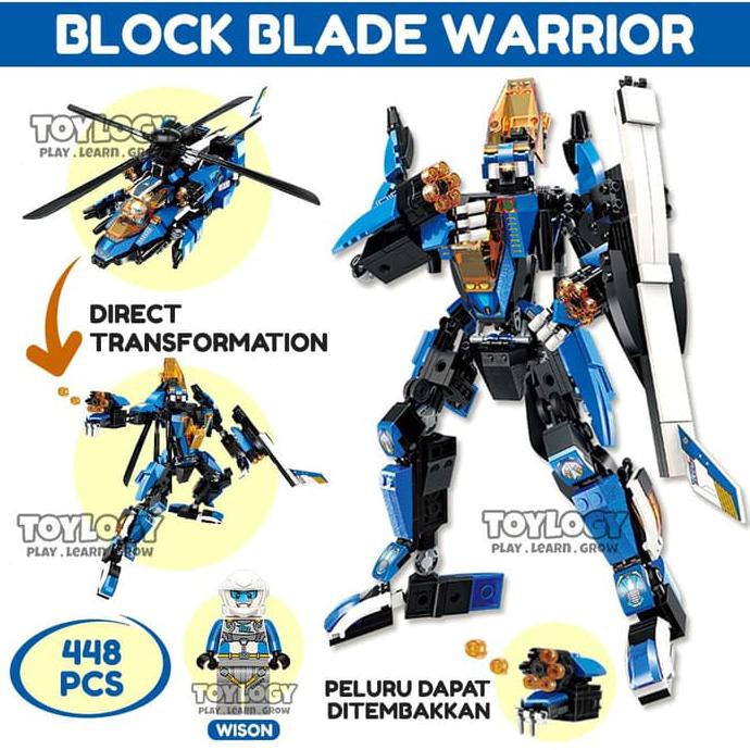 Block Qman Blast Ranger Blade Warrior Robot Helicopter Lego Brick 3302
