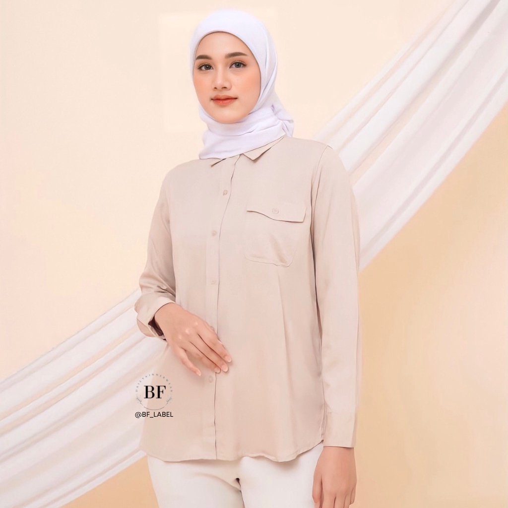 BF Label - Millan Top | Kemeja Rayon Twill Kemeja Basic Murah