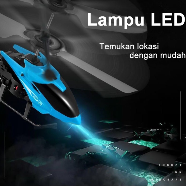 Helikopter dengan Cahaya Listrik Terbang Mainan Radio Remote Control Pesawat Indoor Outdoor Permainan Model Hadiah ulang tahun helikopter remote control helicopter remot