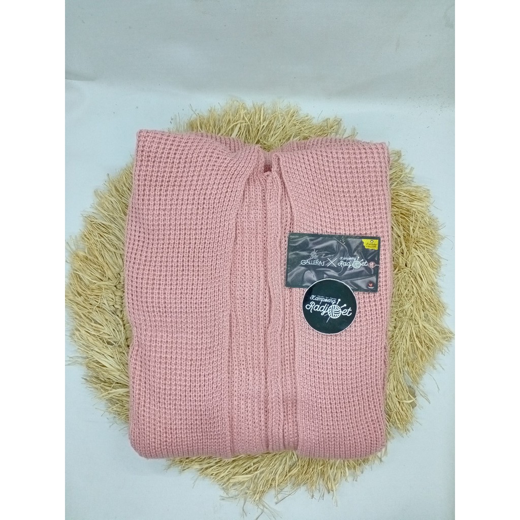 Cardigan Rajut Oversize Lavella premium 7 gauge by Galleraj-PINK DUSTY