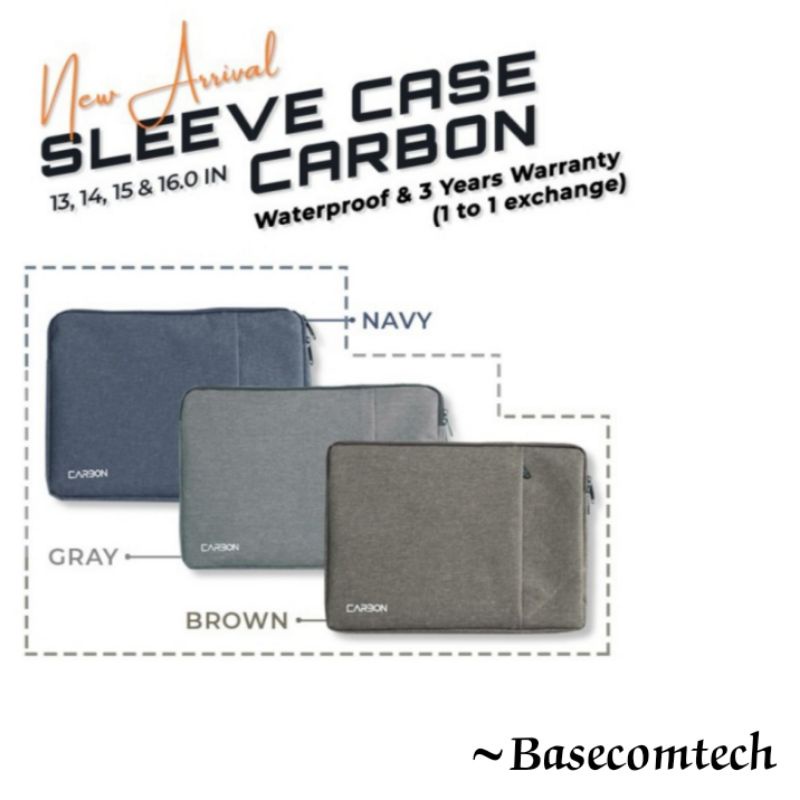 Tas Laptop Sleeve Case Softcase CARBON  13 - 16 inci Untuk Semua Merk Laptop