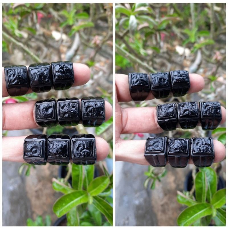 Natural batu satam asli belitung model kotak