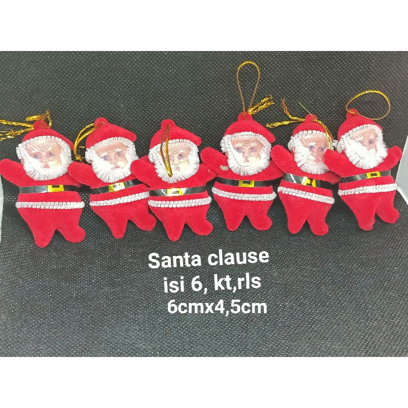 Santa clause ukuran kurang lebih 6cmx4,5cm dan 5x4cm, harga isi 6