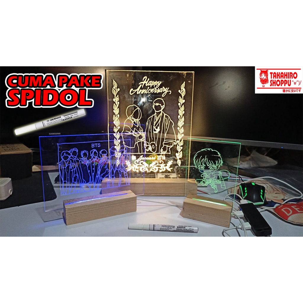 

PAKET KERAJINAN LAMPU AKRILIK LUKIS / DRAWING NIGHT LAMP AKRILIK