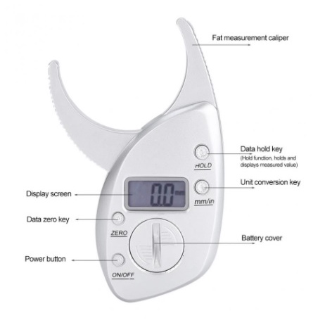 electric body fat caliper pengukur lemak digital