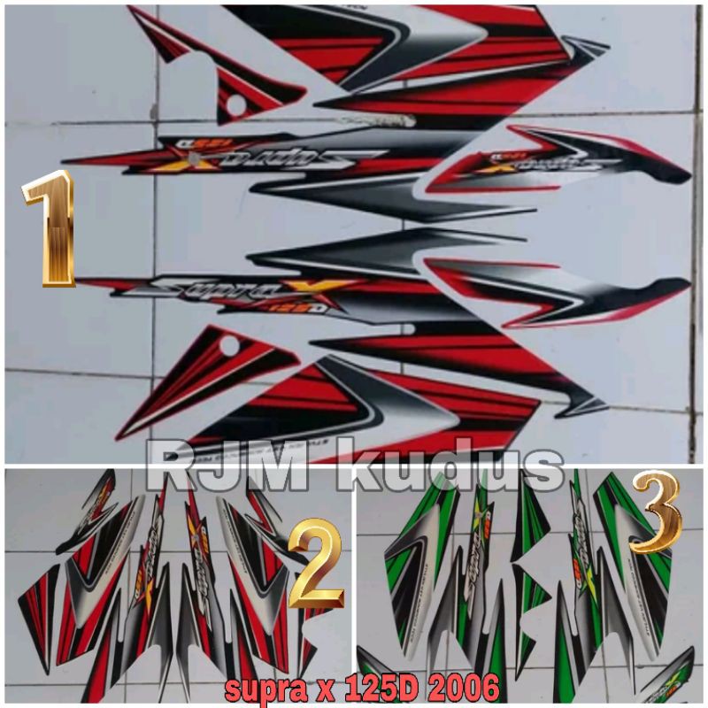 stiker striping honda supra x 125D 2006