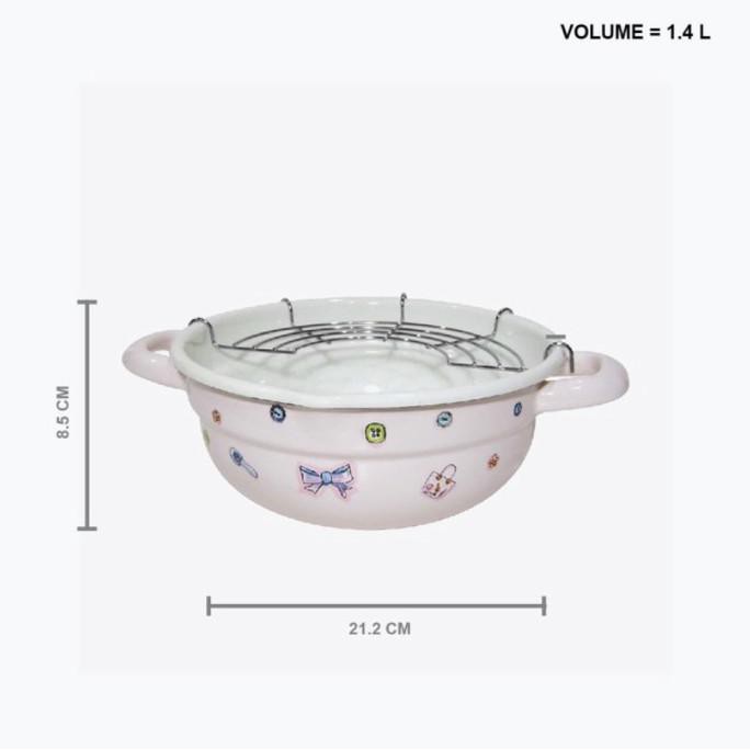 Jual Bitk - Tempura Nabe Penggorengan Enamel - Diameter 20 Cm Sale