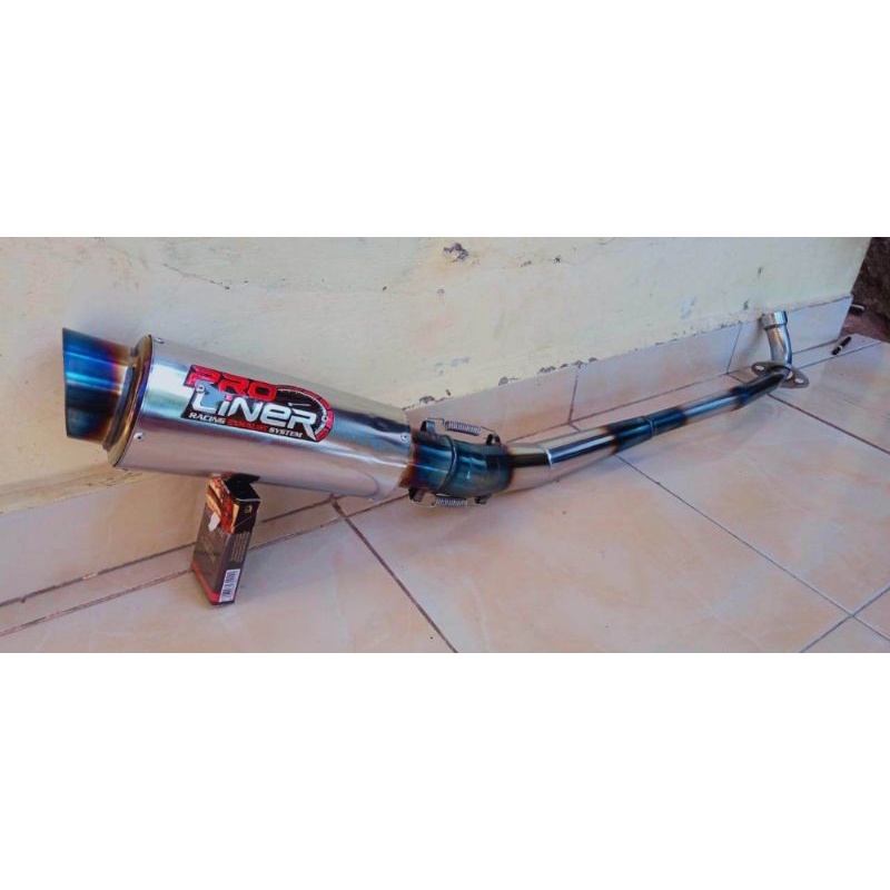 KNALPOT RACING PROLINEAR BLUEMOON SUPRA X/ASTREA/SMASH/SHOGUN/VEGA/JUPITER/GRAND/C70