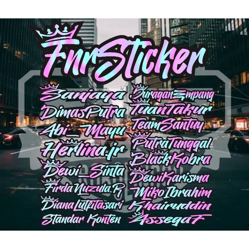 

STIKER CUSTOM NAMA HOLOGRAM | BISA REQUES NAMA SUKA SUKA