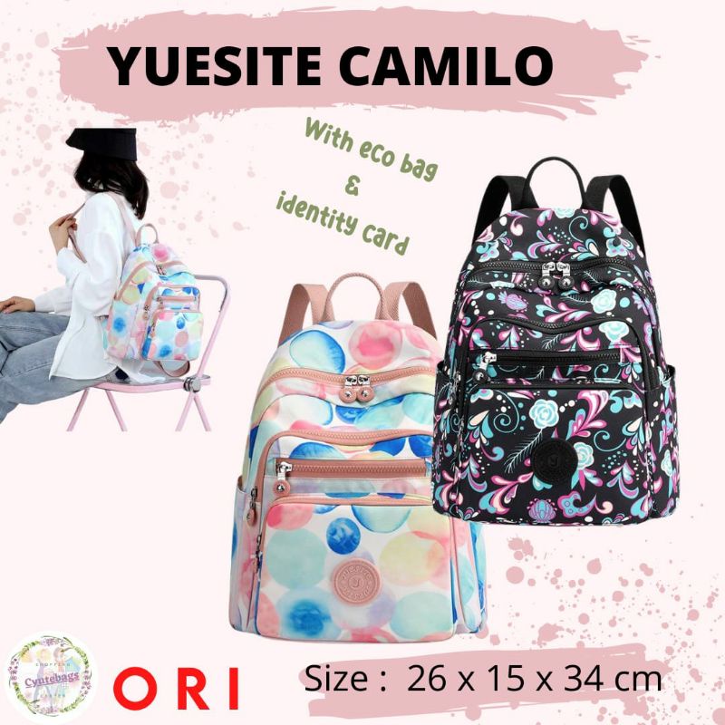 TAS RANSEL WANITA MOTIF LUCU YUESITE CAMILO MEDIUM SEDANG BACKPACK CYUTEBAGS