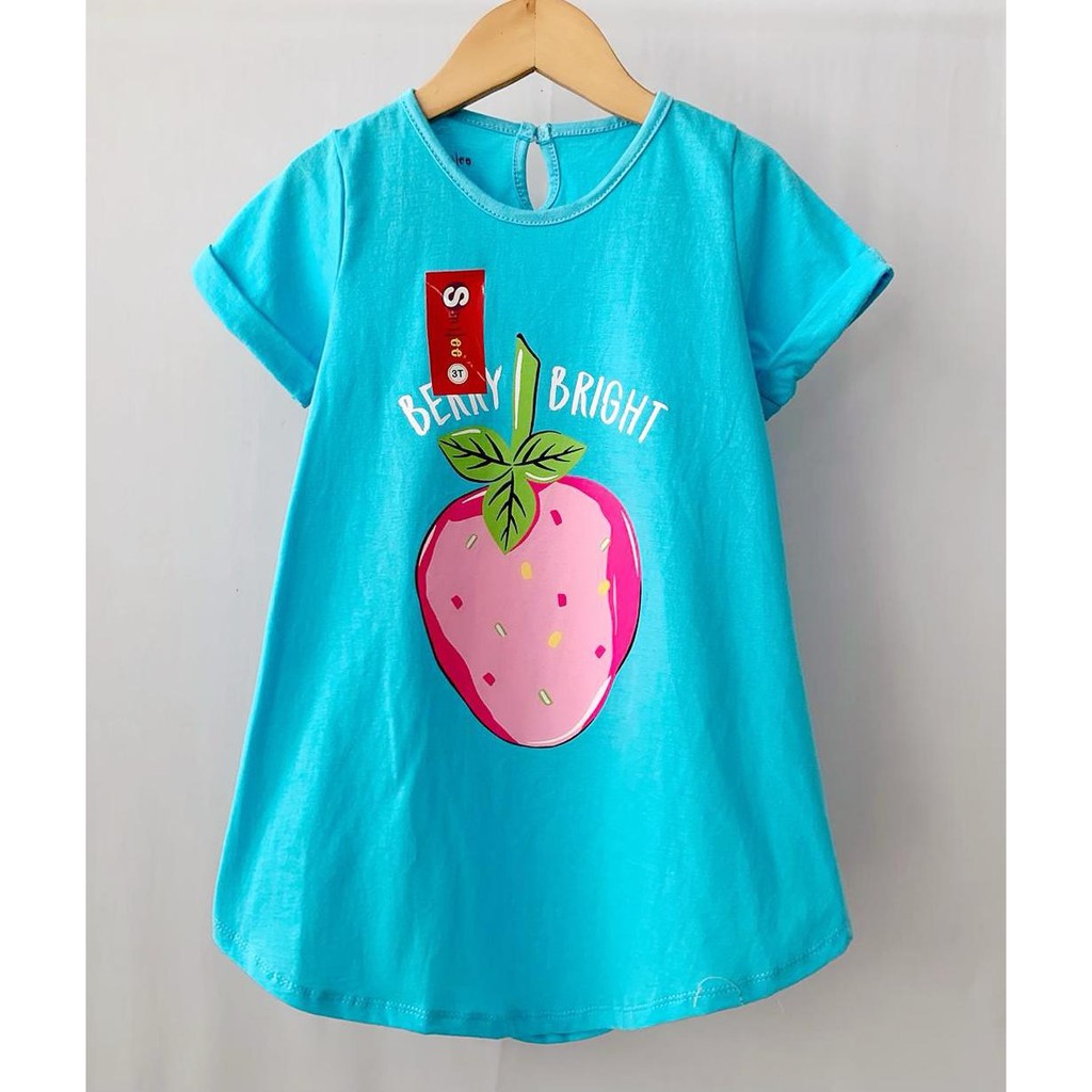 Dress Smilee Sablon 1-5 Tahun Kaos Pakaian Anak Perempuan Home Dress Original Super Premium Terlaris Termurah