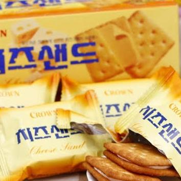 

Crown Haitai Cheese Sand - Biskuit Keju Biscuit Ala Korea