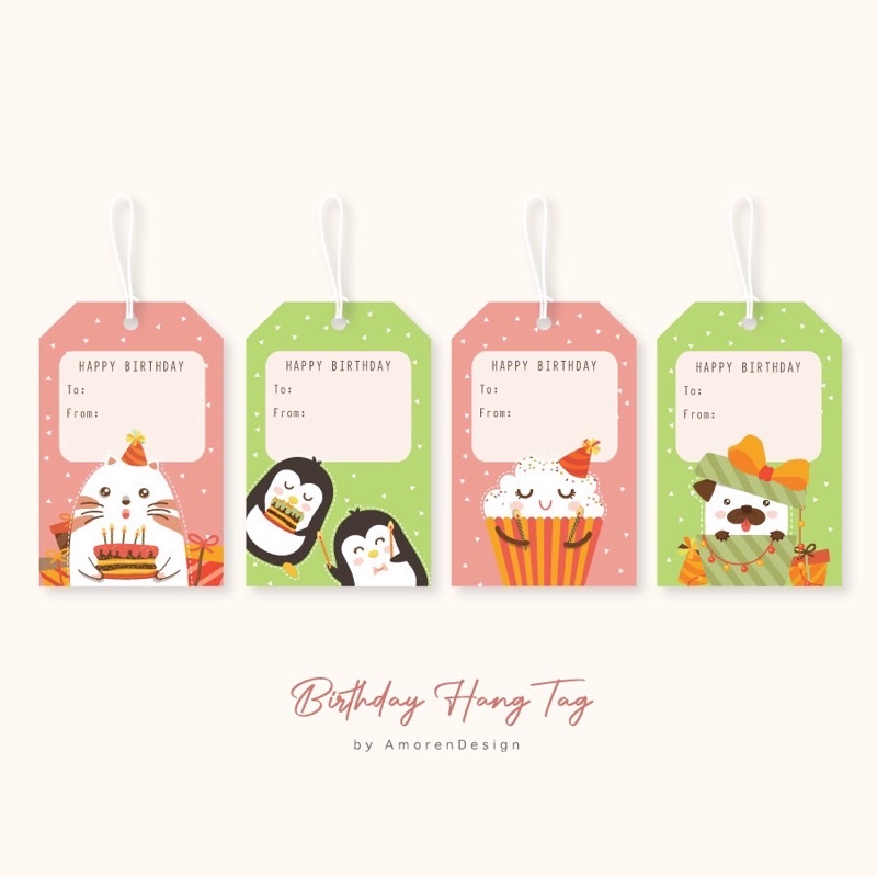 

Happy Birthday Gift Tag Hang Tag Ulang Tahun