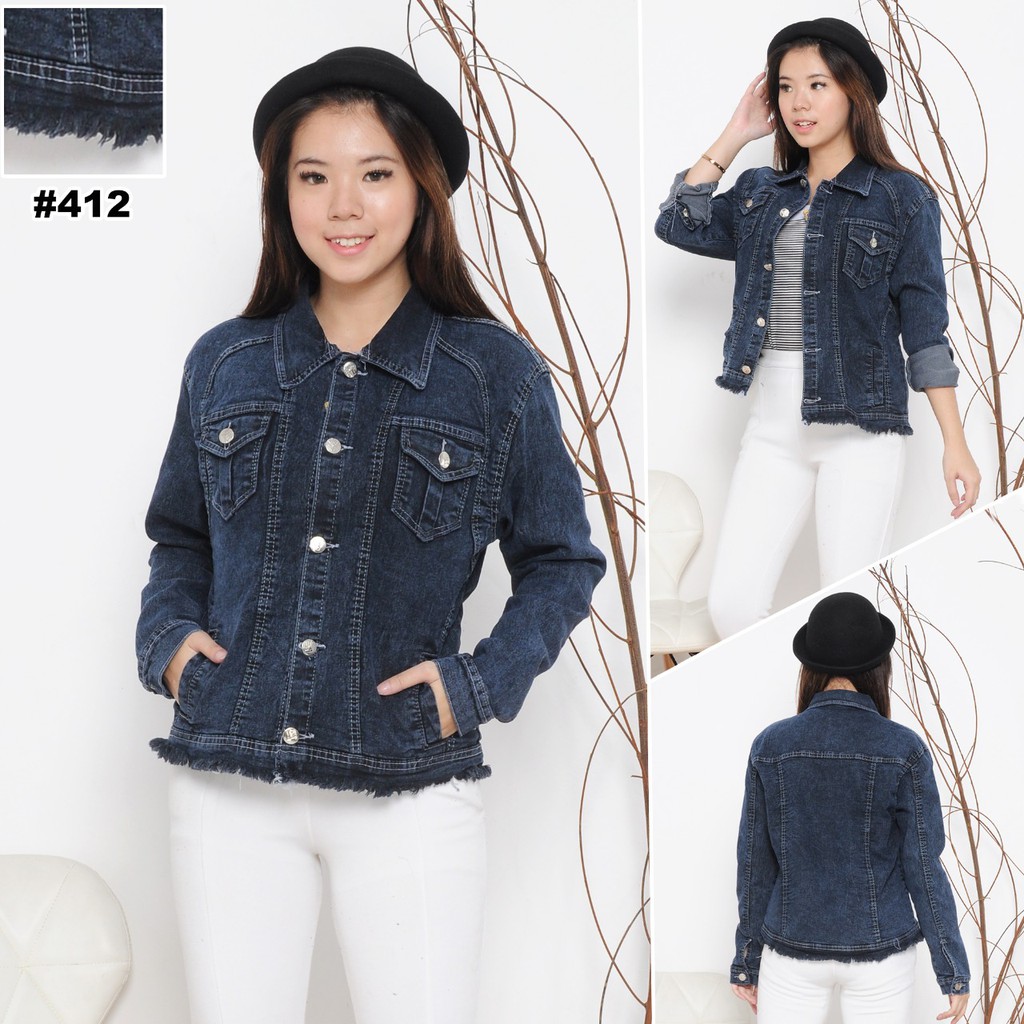 MC girl Jaket Jeans Snow Abu Rumbai / Jaket Jeans Rawis Snow Abu