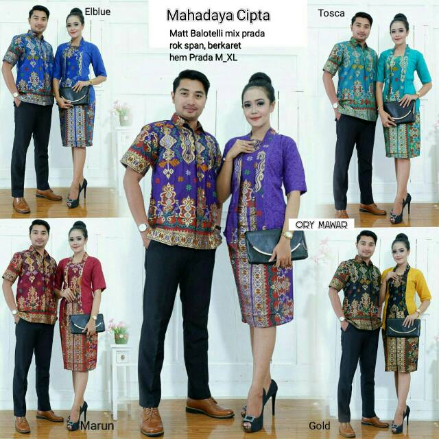 Baju Batik Couple Mahadaya Cipta / Batik Sarimbit (geser untuk.melihat yang lain)