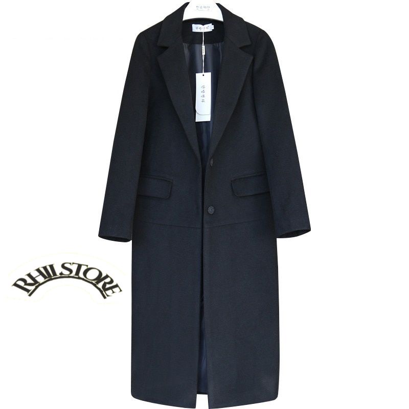 Blazer Wanita Panjang Hitam Korea Style Kekinian Blazer Long Coat Yolla