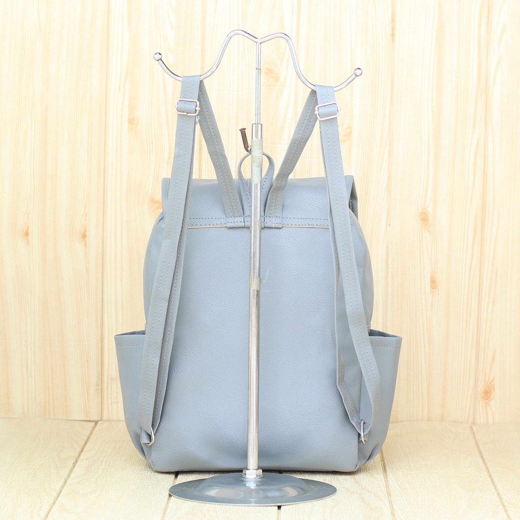 Tas Backpack Wanita Zerita Grey Ransel Wanita Tas Cewe Termurah Terbaru Kekinian Fashionable Stylish Lucu Bagus Keren.