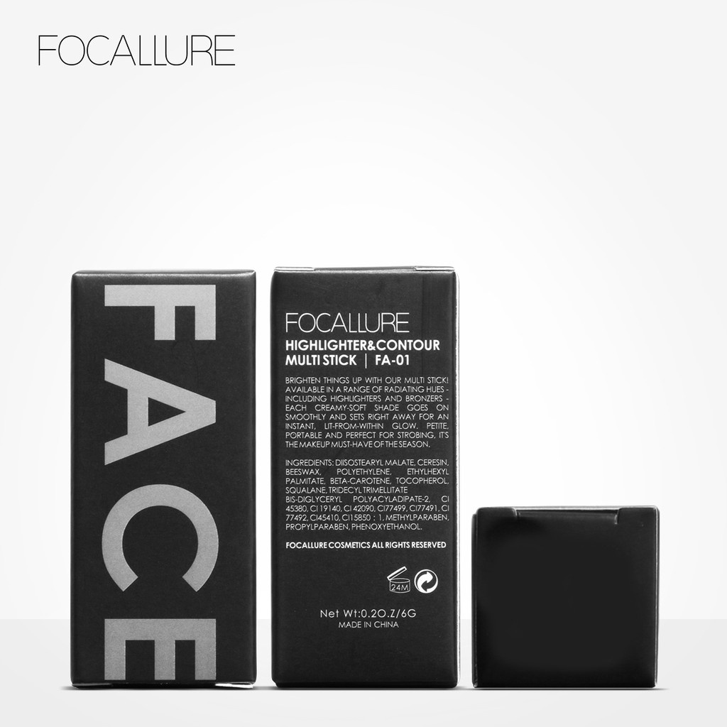 FOCALLURE Silky Cream Highlighter / Contour Stick- 4 Colours Untuk Wajah FA01